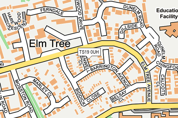 TS19 0UH map - OS OpenMap – Local (Ordnance Survey)