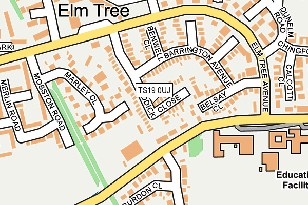 TS19 0UJ map - OS OpenMap – Local (Ordnance Survey)