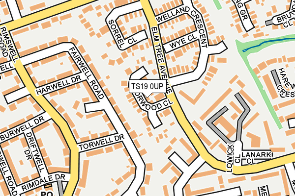 TS19 0UP map - OS OpenMap – Local (Ordnance Survey)