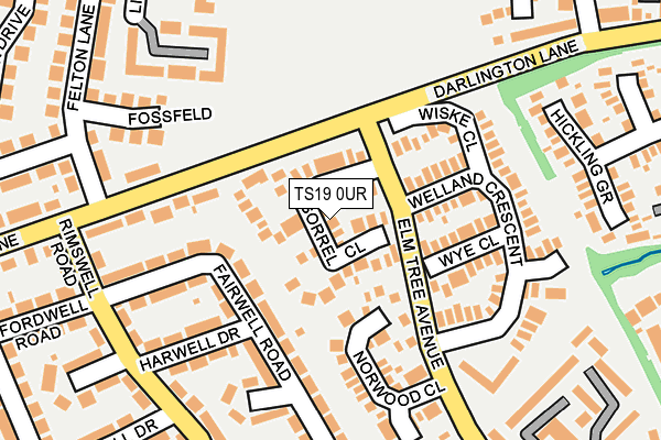 TS19 0UR map - OS OpenMap – Local (Ordnance Survey)