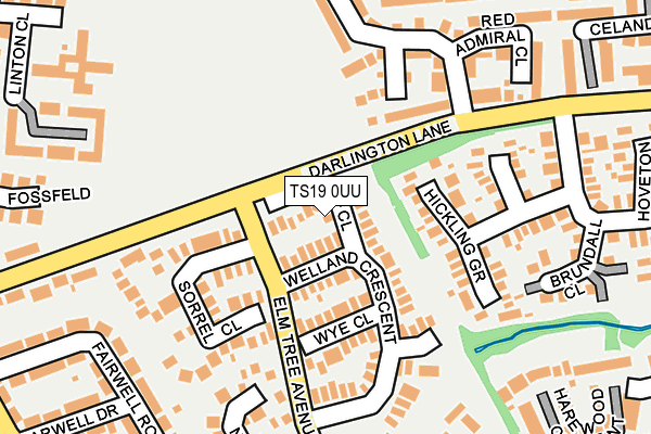 TS19 0UU map - OS OpenMap – Local (Ordnance Survey)