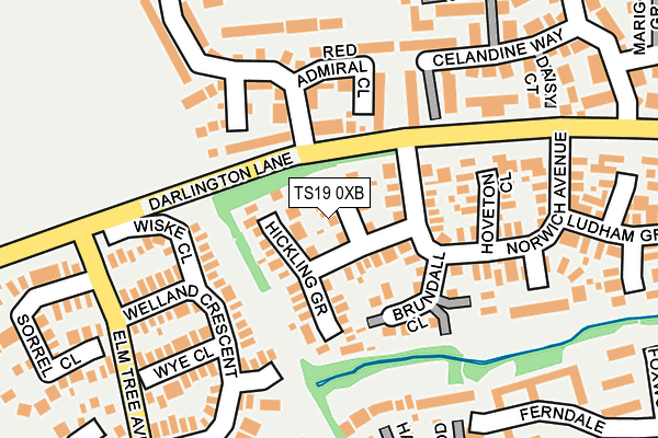 TS19 0XB map - OS OpenMap – Local (Ordnance Survey)
