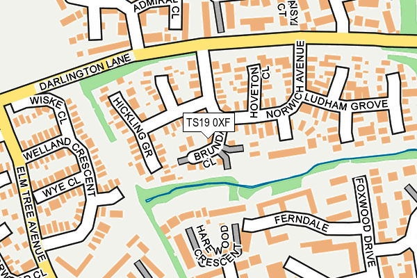 TS19 0XF map - OS OpenMap – Local (Ordnance Survey)