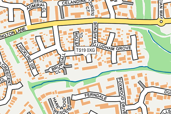 TS19 0XG map - OS OpenMap – Local (Ordnance Survey)