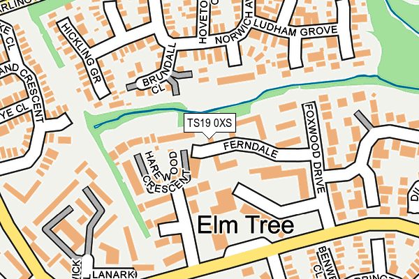 TS19 0XS map - OS OpenMap – Local (Ordnance Survey)