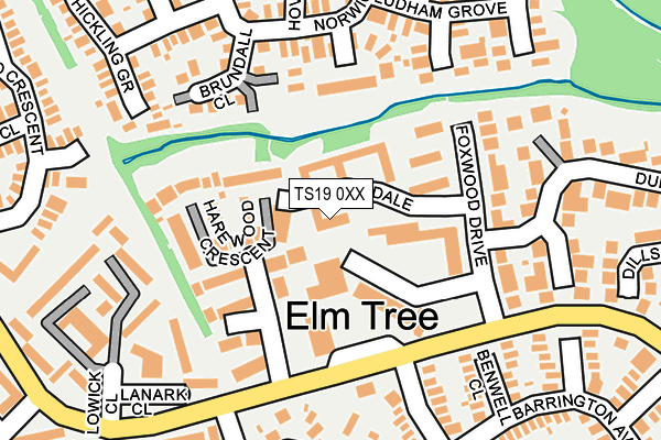 TS19 0XX map - OS OpenMap – Local (Ordnance Survey)