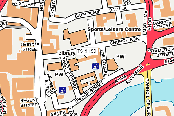 TS19 1SD map - OS OpenMap – Local (Ordnance Survey)