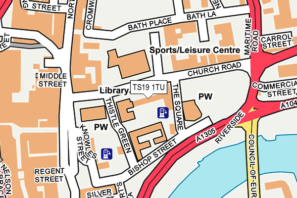 TS19 1TU map - OS OpenMap – Local (Ordnance Survey)