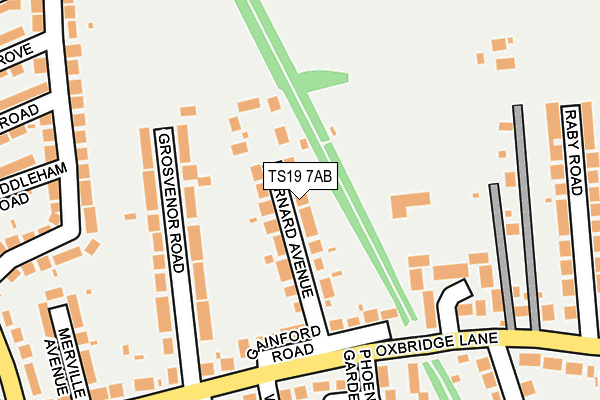 TS19 7AB map - OS OpenMap – Local (Ordnance Survey)