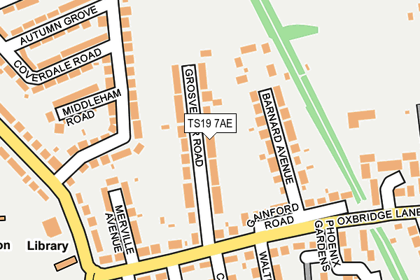 TS19 7AE map - OS OpenMap – Local (Ordnance Survey)