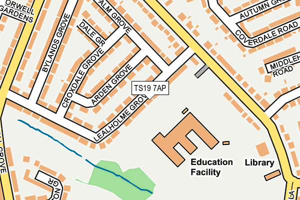 TS19 7AP map - OS OpenMap – Local (Ordnance Survey)