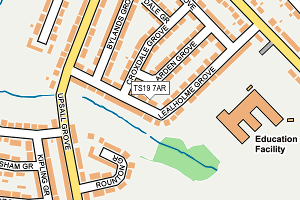 TS19 7AR map - OS OpenMap – Local (Ordnance Survey)