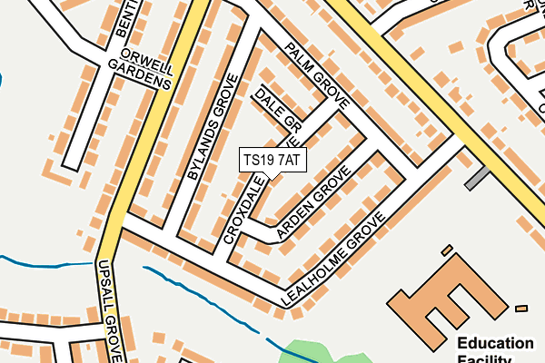 TS19 7AT map - OS OpenMap – Local (Ordnance Survey)