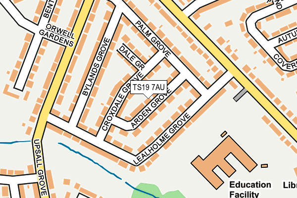 TS19 7AU map - OS OpenMap – Local (Ordnance Survey)