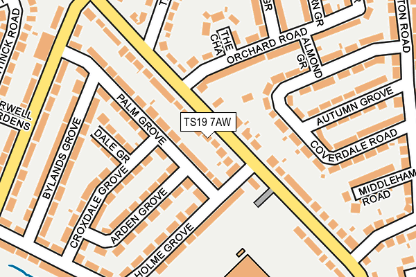 TS19 7AW map - OS OpenMap – Local (Ordnance Survey)