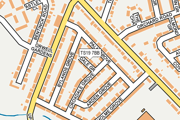 TS19 7BB map - OS OpenMap – Local (Ordnance Survey)