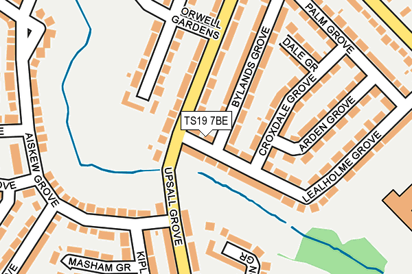 TS19 7BE map - OS OpenMap – Local (Ordnance Survey)