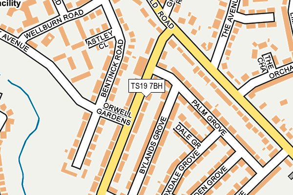 TS19 7BH map - OS OpenMap – Local (Ordnance Survey)