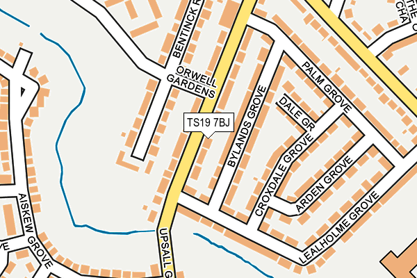 TS19 7BJ map - OS OpenMap – Local (Ordnance Survey)