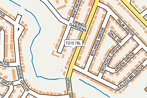 TS19 7BL map - OS OpenMap – Local (Ordnance Survey)