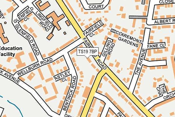 TS19 7BP map - OS OpenMap – Local (Ordnance Survey)