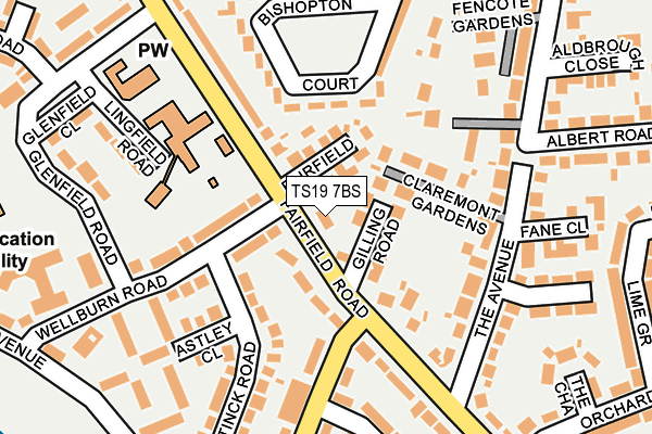 TS19 7BS map - OS OpenMap – Local (Ordnance Survey)