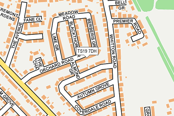 TS19 7DH map - OS OpenMap – Local (Ordnance Survey)