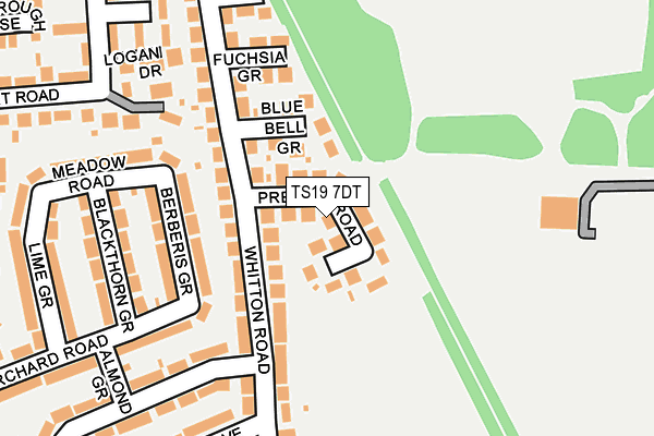 TS19 7DT map - OS OpenMap – Local (Ordnance Survey)