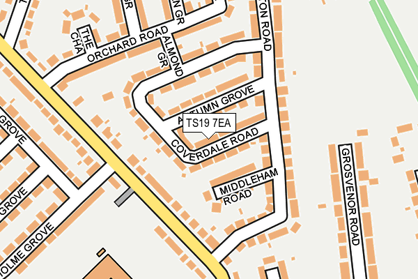 TS19 7EA map - OS OpenMap – Local (Ordnance Survey)