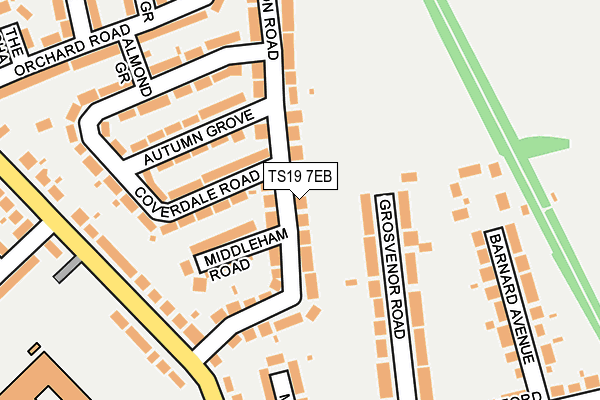 TS19 7EB map - OS OpenMap – Local (Ordnance Survey)