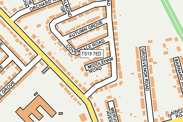 TS19 7ED map - OS OpenMap – Local (Ordnance Survey)
