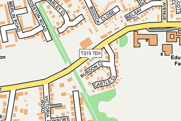 TS19 7EH map - OS OpenMap – Local (Ordnance Survey)