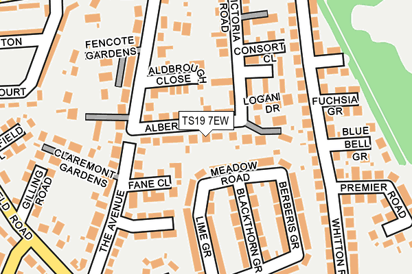 TS19 7EW map - OS OpenMap – Local (Ordnance Survey)