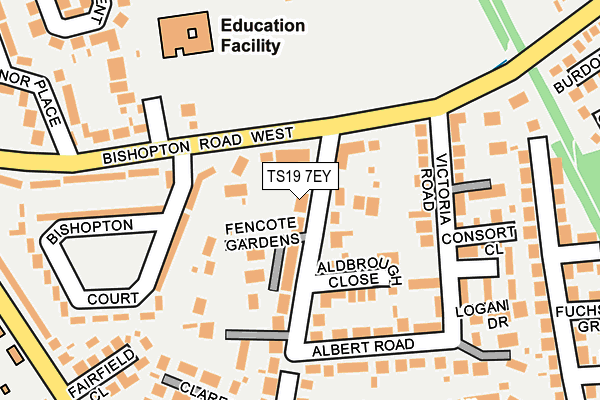 TS19 7EY map - OS OpenMap – Local (Ordnance Survey)