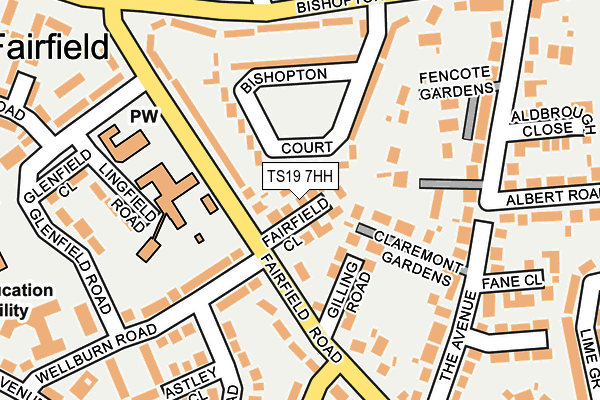 TS19 7HH map - OS OpenMap – Local (Ordnance Survey)