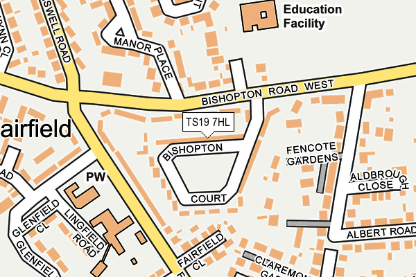 TS19 7HL map - OS OpenMap – Local (Ordnance Survey)