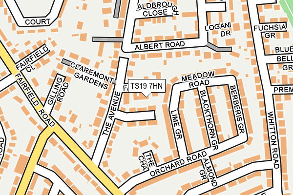 TS19 7HN map - OS OpenMap – Local (Ordnance Survey)