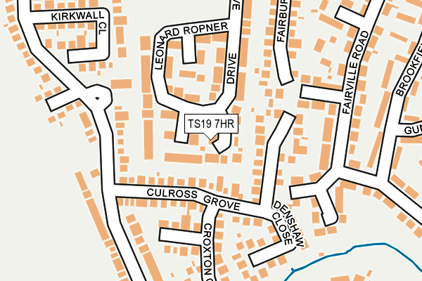 TS19 7HR map - OS OpenMap – Local (Ordnance Survey)