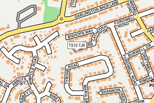 TS19 7JR map - OS OpenMap – Local (Ordnance Survey)