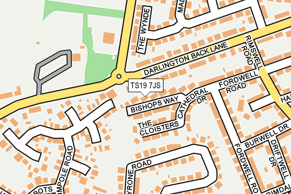 TS19 7JS map - OS OpenMap – Local (Ordnance Survey)