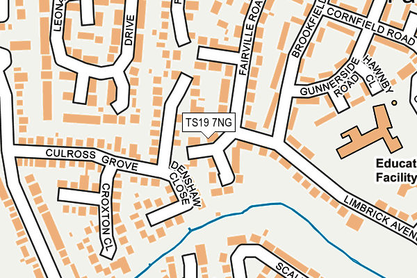 TS19 7NG map - OS OpenMap – Local (Ordnance Survey)