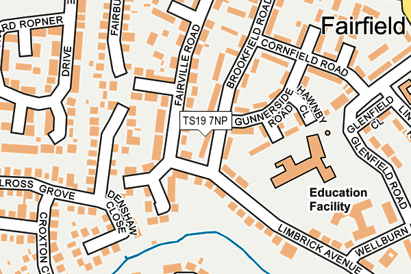 TS19 7NP map - OS OpenMap – Local (Ordnance Survey)