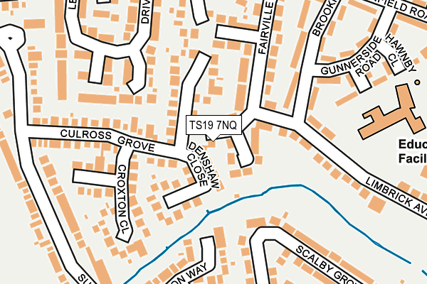 TS19 7NQ map - OS OpenMap – Local (Ordnance Survey)