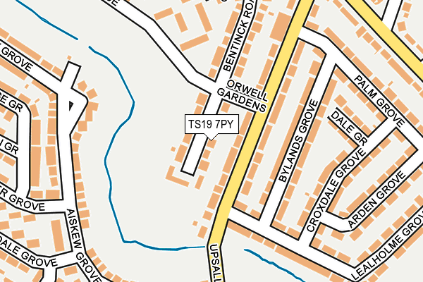 TS19 7PY map - OS OpenMap – Local (Ordnance Survey)