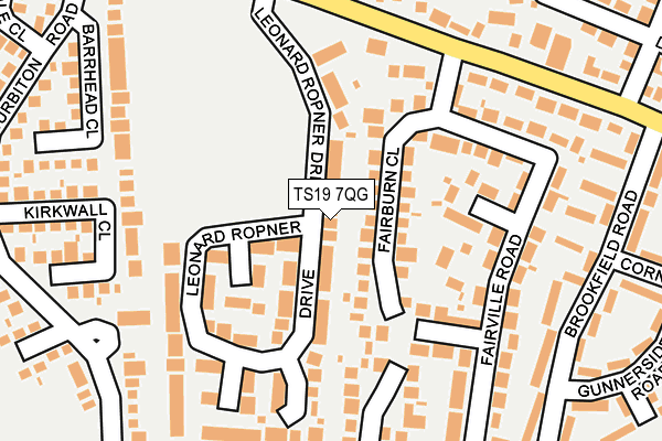 TS19 7QG map - OS OpenMap – Local (Ordnance Survey)