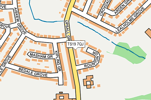 TS19 7QJ map - OS OpenMap – Local (Ordnance Survey)