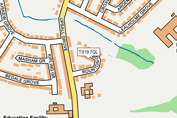 TS19 7QL map - OS OpenMap – Local (Ordnance Survey)