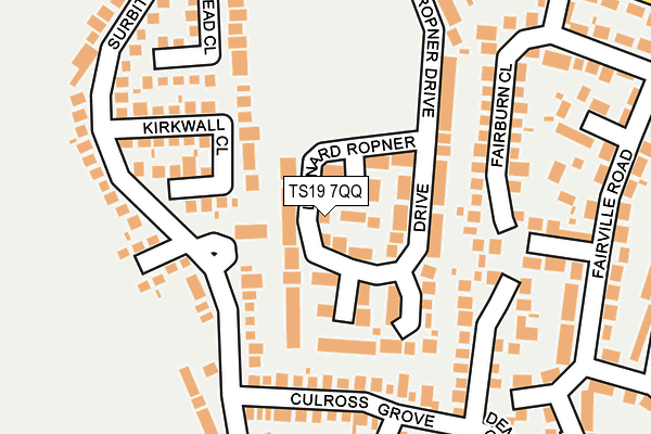 TS19 7QQ map - OS OpenMap – Local (Ordnance Survey)