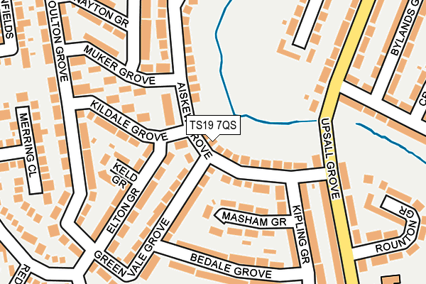 TS19 7QS map - OS OpenMap – Local (Ordnance Survey)