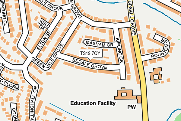 TS19 7QY map - OS OpenMap – Local (Ordnance Survey)